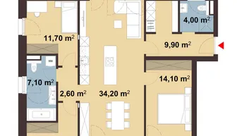 Expose 4-Zimmer-Gartenwohnung mit zwei Terrassen | C01