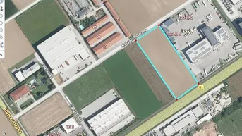 Expose Grundstück auf Basis Baurecht mit B Widmung direkt an der B 1 in Hörsching Auch für Logistiker !!