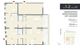 Expose ERSTE LAGE Kremser Altstadt: Büro, Kanzlei oder Ordination, 5 Räume, 2 Loggien, H10/T1+2
