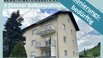 Expose 3 ZIMMER BALKONWOHNUNG - SANIERUNGSBEDÜRFTIG