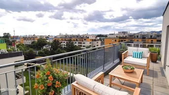 Expose Neuwertige 2-Zimmer-Wohnung mit 19m² Dachterrasse und Fernblick