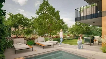 Expose ERSTBEZUG: Exklusives Garten-Domizil mit Privatpool - Freiraum: LUXUS der NEUZEIT.