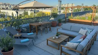 Expose Herbsttage auf der großen Dachterrasse genießen - Nähe Kirchenplatz Atzgersdorf.