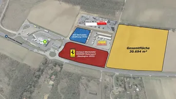 Expose A5 Abfahrt Schrick - Gewerbegrundstück 15.000 m² oder 30.694 m² zu kaufen