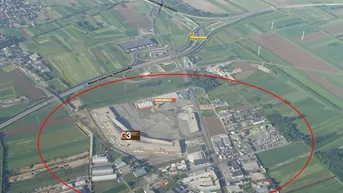 Expose Seyring / Lagerhalle &amp; Freiflächen in TOP-Lage nahe G3 Gerasdorf zu mieten