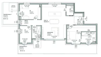 Expose Leonding | Großzügige Dachgeschosswohnung mit Balkon und Dachterrasse - Blick ins Grüne