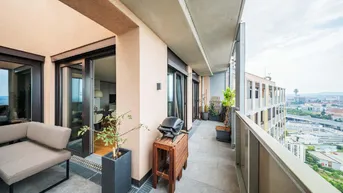 Expose Penthouse im 34. OG mit Terrasse I 360° Wienblick I Designküche I TG Platz mit E-Ladestation