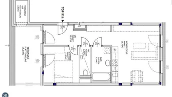 Expose 2-Zimmer DG- Wohnung mit Terrasse - TOP 914