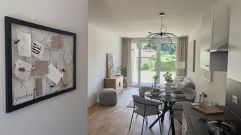 Expose MODERNE 2-ZIMMER-ERSTBEZUGSWOHNUNG MIT BALKON IM MUR RESORT!