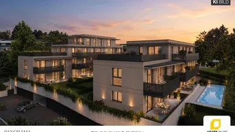 Expose Gartenwohnung mit Pool-Option! Grüne Oase mit Panorama Pur!