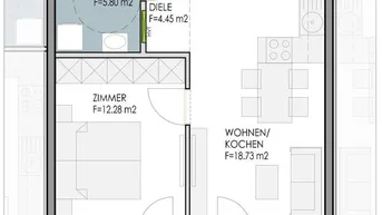 Expose Neustart für jedes Lebensalter: 2-Zimmer-Wohnung 1.OG