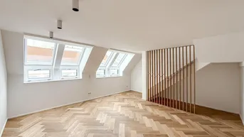 Expose Elevate 1090 – Erstbezug: Dachgeschoss - Maisonette Wohnung (klimatisiert) mit Balkon und Terrasse nahe U6 Alser Straße, AKH!