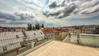 Expose Erstbezug: Atemberaubendes Dachgeschoss - Apartment (klimatisiert) mit 3 Terrassen und hochwertiger Ausstattung im trendigen Ottakring!