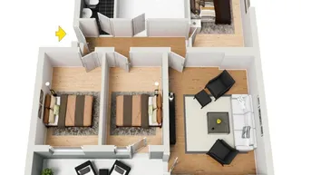 Expose 4-Zimmerwohnung mit Balkonim Hochparterre