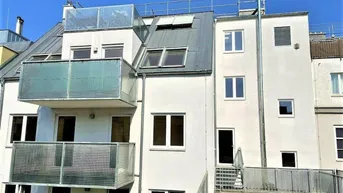 Expose LORYSTRASSE, U3-Nähe, sonnige 74 m2 Neubau mit 8 m2 Balkon, 2 Zimmer, Wohnküche, WG-geeignet, Wannenbad, Garage möglich