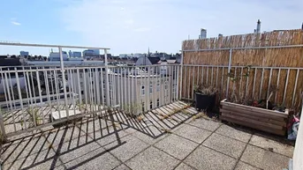 Expose TERRASSENHIT, DACHGESCHOSS, 81 m2 Maisonette mit 12 m2 Terrasse, 3 Zimmer, Küche, Galerie, Wannenbad, Augarten-Nähe