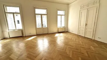 Expose TOPGEPFLEGTE 133 m2 ALTBAU, 3 Zimmer, Extraküche, 2 Loggia, Wannenbad, Parketten, 1. Liftstock, U1-Nähe, Möllwaldplatz