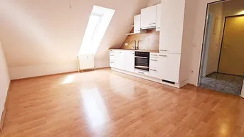 Expose NEILREICHGASSE, sonnige 44 m2 Dachgeschoß, 2 Zimmer, Komplettküche, Duschbad, Parketten, Fernblick