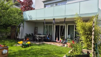 Expose Gartenwohnung in Urfahr! 101 m² WNFL inkl. Loggia, 60 m² Garten, 3 Zimmer, teilmöbliert ohne Ablöse, Tiefgaragenplatz!