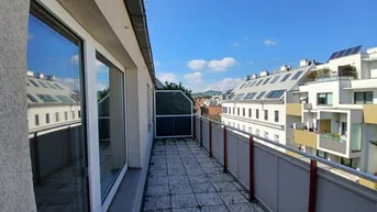 Expose Helle Wohnung mit 31m² Terrasse im fünften Liftstock, großem grünen Gemeinschaftsgarten &amp; Fitnessraum
