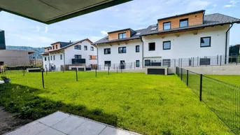 Expose Ortszentrum Hallwang - kompakte 2 Zimmer Erstbezugs-Wohnung mit Garten in absoluter Ruhelage!