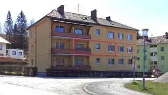 Expose ZU VERMIETEN -Teilmöblierte 52m² Wohnung mit Balkon im 1. Stock