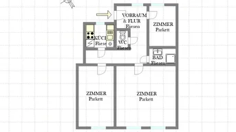 Expose GELD SICHER ANLEGEN! 3-Zimmer-Wohnung im Zentrum Margarethen 1050 Wien