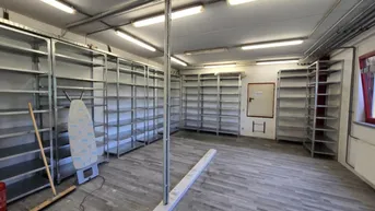 Expose *ALL INCLUSIVE MIETE*Lagerhalle ++ Werkstatt ++Büro++ mit diversen Möglichkeiten! ca. 60m2 + Autoabstellplätze + Mitbenutzung von Gabelstapler &amp; Kran