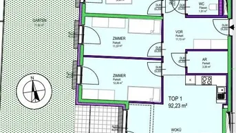 Expose Wohnen beim Stadtmauer Park | Ruhige 4-Zimmerwohnung mit Loggia