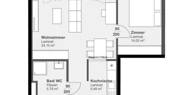 Expose 2-Zimmerwohnung mit großem Balkon