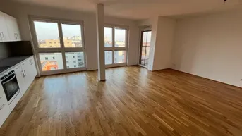 Expose Helle 3-Zimmer-Wohnung mit schönem Ausblick - Geräumiges Wohnzimmer 