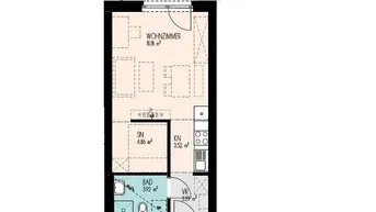 Expose Sommeraktion - 1. MONAT MIETFREI! Clever geschnittene 1-Zimmer-Wohnung mit Balkon &amp; Schlafnische