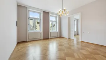 Expose In Bestlage nahe Karmelitermarkt: Zentral begehbare Maisonette-Altbauwohnung in sehr gepflegtem Zustand und freiem Blick