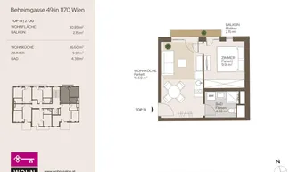 Expose KOMPAKTE 2-ZIMMER WOHNUNG MIT NORD-BALKON