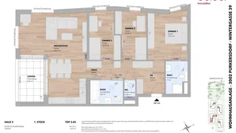 Expose 4-Zimmer Wohnung mit südseitiger Loggia - Top 3.05