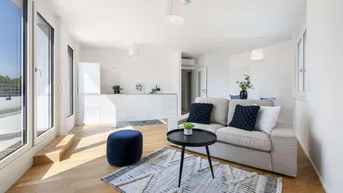 Expose BEZUGSFERTIG: Sonnige 4-Zimmer-Wohnung mit großer Terrasse und Klimaanlage - Top 1.16