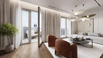 Expose FRÜHLINGSAKTION - Nur jetzt 1,5% Provision - PENTHOUSE - ca. 180m² NFL - bis zu 5 Zimmer - 2 Balkone - ca. 65m² Dach-Terrasse - Klimaaktiv Gold Standard