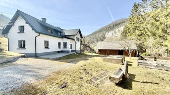 Expose NATURLIEBHABER Aufgepasst - Zugang zur Ybbs - ca. 1.650m2 GFL - ca. 180m2 WFL - 7 Zimmer - Scheune &amp; Gartenhaus
