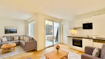 Expose Kurzzeitvermietung/Büro/ Praxis - 3 Zimmer - ca. 62m² NFL - EINBAUKÜCHE - Terrasse - Garten - Hofruhelage - Garage optional - Gewerbliche Widmung