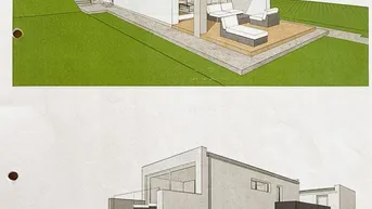 Expose NEUWERTIGES Haus am Pöttschinger See - Direkter Seezugang - BJ 2022 - ca. 574m² Pachtgrund - ca. 198m² NFL - 4 Zimmer - 2 Bäder - Balkon und Terrasse - neuwertige Einbauküche - große Doppelgarage