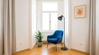 Expose ZEITLOSER ALTBAUCHARME – ca. 95 m² – 3 Zimmer –Flügeltüren – Fischgrätparkett