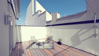 Expose ZENTRALE Lage - Erstbezug - ca. 23m² TERRASSE - BJ 2020 - ca. 113m² NFL - 3 Zimmer - Einbauküche - 5.Liftstock - Garagenplatz
