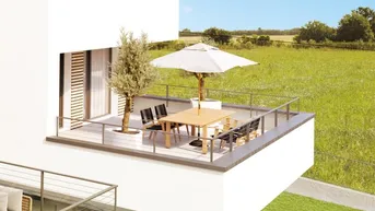 Expose Wohlfühlort: sonnige 3-Zimmer Neubauwohnung mit großer Terrasse 