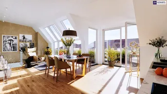 Expose Abheben von der Konkurrenz... Traumhaft schöner Dachausbau mit hofseitger Terrasse und Balkon! Tolle Infrastruktur + Gute Anbindung + Luftwärmepumpe!