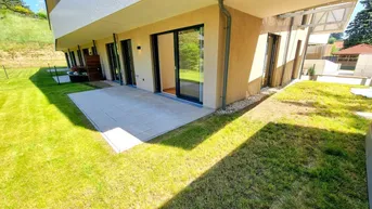 Expose Jetzt Sonderaktion nutzen! Den Sommer bereits im eigenen Garten verbringen! TOP Neubauwohnung mit viel Freiraum! Traumhafter Eigengarten + 3 Zimmer + Grün wohin das Auge reicht + Luftwärmepumpe!