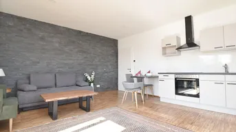 Expose ERSTBEZUG - Moderne zwei Zimmerwohnung mit kompletter Ausstattung und Traumaussicht in die Weinberge zu mieten! 3D-Rundgang vorhanden!