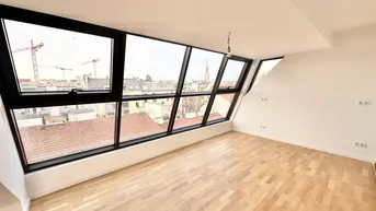 Expose ERSTBEZUG! Exklusive lichtdurchflutete Dachgeschoss-Maisonette mit großzügigen Freiflächen und spektakulärem Weitblick ++ Luxuriöses Wohnen über den Dächern Wiens!