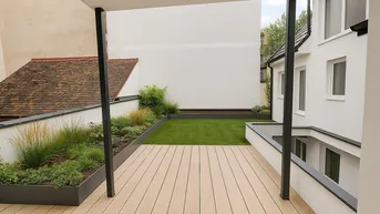 Expose ***Altbau trifft Dachgarten – Stilvolle 3-Zimmer-Wohnung mit großer Terrasse – hochwertiger Sanierung + Klimaanlage &amp; Luftwärmepumpe***