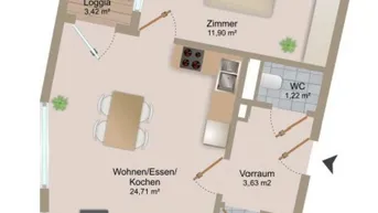 Expose Ansprechende 2-Raum Wohnung mit guter Raumaufteilung in zentrumsnaher Lage!