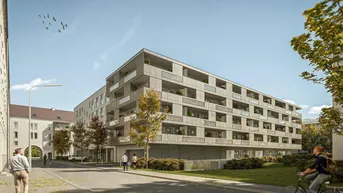 Expose Neubau - Erstbezug, XL-Balkon (18 m²) mit Zugang vom Wohn- u. Schlafzimmer, hochwertige Ausstattung inkl. Deckentemperierung, Fußbodenheizung
